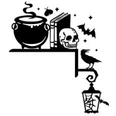 halloween door corner - witch house