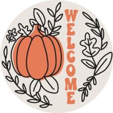 Autumn Entry Welcome Sign