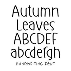BFC Autumn Leaves Simple Handwriting Goodnotes Planner Font