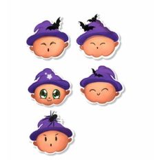 Halloween Pumpkin Stickers Set