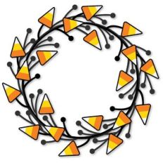 Wreath Candy Corn Twig