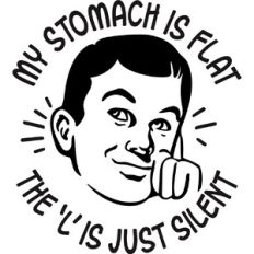 My stomach is flat
