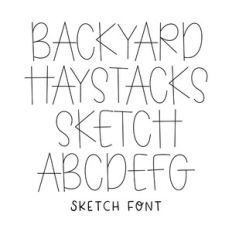 BFC Backyard Haystacks Sketch Playful Handwritten Font