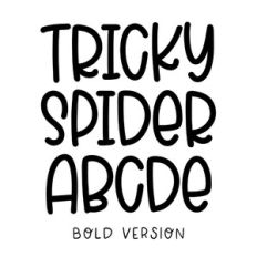 BFC Tricky Spider Bold Cute Handwriting Halloween Font