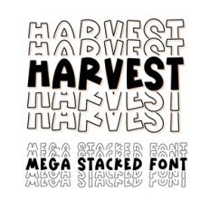 BFC Harvest Mega Stacked Chunky Playful Retro Font
