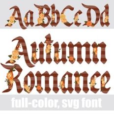 Autumn Romance Color Font