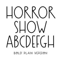 BFC Horror Show Bold Plain Version Halloween Farmhouse Font
