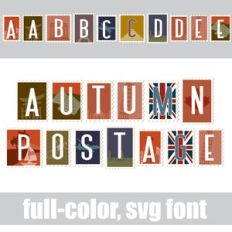 Autumn Postage Color Font