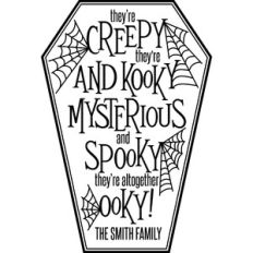 They're creepy and they're kooky personalized family sign