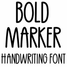 bold marker handwriting font
