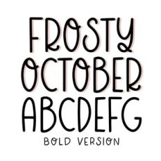BFC Frosty October Bold Cute Whimsical Handwriting Font