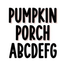 BFC Pumpkin Porch Bold Display Autumn Basic Font