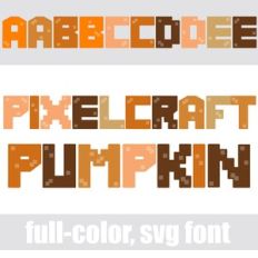 Pixelcraft Pumpkin Color Font