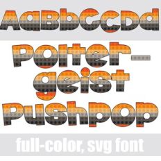 Poltergeist Pushpop Color Font