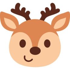 Reindeer Face for Cardstock