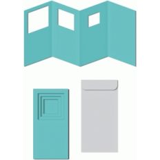 nested accordion square windows card w envelope