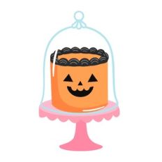 Halloween Jack-o-lantern Pumpkin Cake