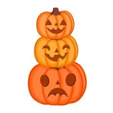 Stack of Halloween Jack-o-lanterns