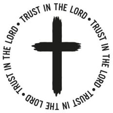 Trust In The Lord Cross Word Quote Circle