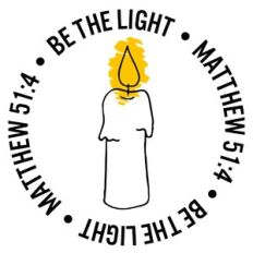 Be The Light - Matthew 51:4 Candle Word Quote Circle