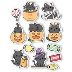 Halloween Cats Planner Stickers