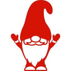 christmas gnome with hands up