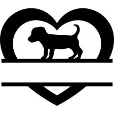 split heart puppy