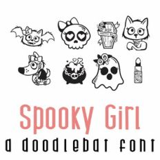 Spooky Girl Doodlebat Font
