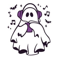 Ghost with Headphones