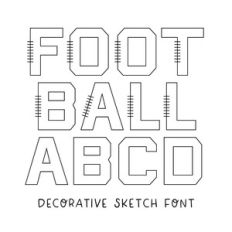 BFC Football Sketch Sporty Block Sketch Pen Font