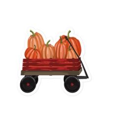 Wagon with Pumpkins