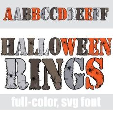 Halloween Rings Color Font