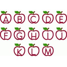 apple monogram alphabet a-m