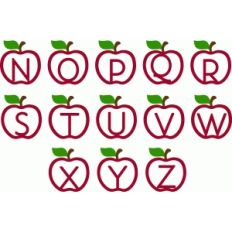 ppbn designs apple monogram alphabet n-z