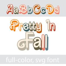 Pretty in Fall Color Font