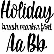 holiday brush marker font