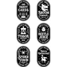 Psychic Readings Halloween Sticker Set