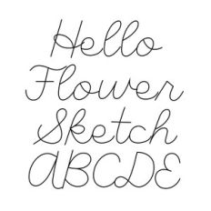 BFC Hello Flower Sketch Cursive Script Sketch Pen Font