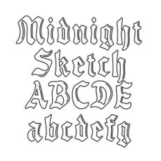 BFC Midnight Sketch Blackletter Gothic Spooky Sketch Font