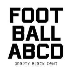 BFC Football Block Sporty College Bold Sports Font