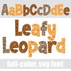Leafy Leopard Color Font