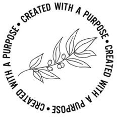 Created With A Purpose Olive Branch Word Quote Circle