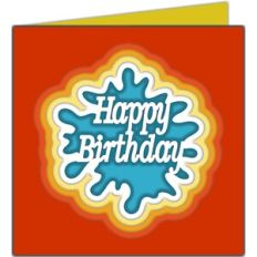 happy birthday splash card