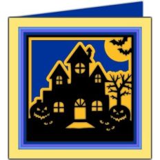 haunting house card