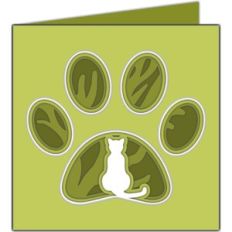 paw cat card