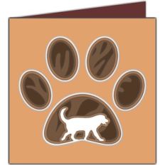 paw dog card