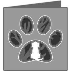 paw dog card
