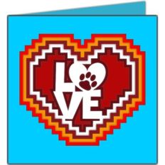 pet heart love card