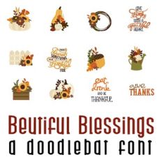 Beautiful Blessings 2 Full Color Doodlebat Font