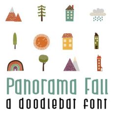 Panorama Fall Full Color Doodlebat Font